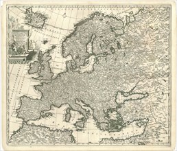 Map, Accuratissima Europae tabula multis locis correcta, et nuperrime edita authore Carolo Allard
