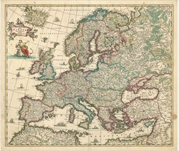 Map, Nova et Accurata totius Europae descriptio authore Frederico de Wit, Frederick de Wit