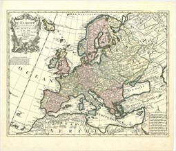 Map, L’Europe dressée sur les observations de Mrs. de l’Academie Royale des Sciences et quelques
