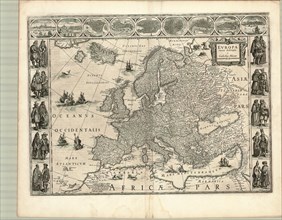 Map, Evropa recens descripta à Guilielmo Blaeuw, Willem Jansz Blaeu (1571-1638), Copperplate print