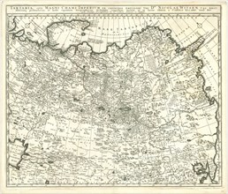Map, Tartaria, sive Magni Chami Imperium ex credendis ... Nicolai Witsen ..., et hodiè vigentium