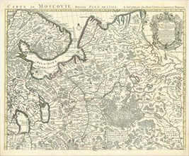 Map, Carte de Moscovie dressée par Guillaume de L’Isle de l’Academie Royale des Sciences a Son