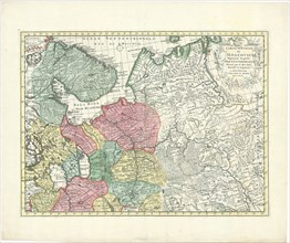 Map, Carte nouvelle de Moscovie represente la partie septentrionale dressée par G. de L’Isle
