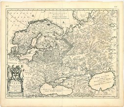 Map, Novissima Russiae vulgo Moscoviae tabula, Copperplate print