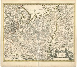 Map, Tabula Russia vulgo Moscovia J. Lhuilier fecit, Johannes Lhuilier, Copperplate print