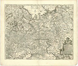 Map, Imperii Russici, sive Moscoviæ status generalis in ejus regna, ducatus, provincias populosque