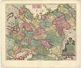 Map, Imperii Russici, sive Moscoviæ status generalis in ejus regna, ducatus, provincias populosque