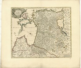 Map, Ducatuum Livoniæ, et Curlandiæ, nova tabula, descripta, divisa, et edita per F. de Witt