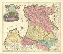 Map, Ducatuum Livoniae et Curlandiae novissima tabula in quibus sunt Estonia Litlandia et aliae