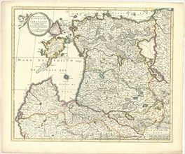Map, Ducatuum Livoniae et Curlandiae novissima tabula in quibus sunt Estonia Litlandia et aliae