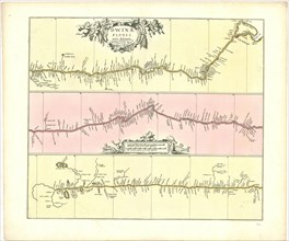 Map, Dwinæ fluvii nova descriptio, Copperplate print