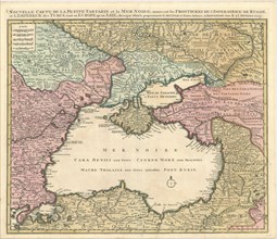 Map, Nouvelle carte de la petite Tartarie et la Mer Noire montrant les frontieres de l’Imperatrice