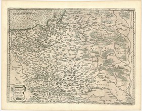 Map, Poloniae finitimarumque locorum descriptio, Wenceslaus Godreccius (-1591), Copperplate print
