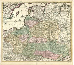 Map, Regni Poloniae et ducatus Lithvaniae Voliniae, Podoliae Vcraniae Prvssiae, Livoniae et