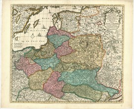 Map, Reipublicæ et status generalis Poloniæ nova tabula, Frederick de Wit (1610-1698), Copperplate