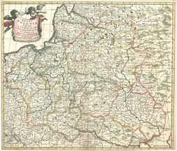 Map, Regni Poloniæ et ducatus Lithuaniæ Voliniæ, Podoliæ Vcraniæ Prvssiæ et Cvrlaniæ, Justus