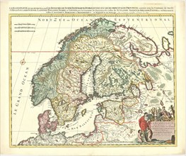Map, La Scandinavie et les environs, ou sont les Royaumes de Suede, de Danemark et de Norwege,