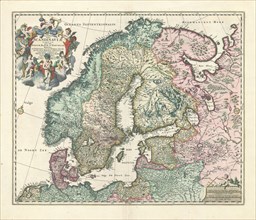 Map, Exactissima totius Scandinaviæ tabula, qua tam Sueciæ, Daniæ, et Norvegiæ regna, in