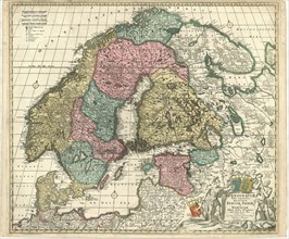 Map, Novissima nec non perfectissima Scandinaviæ tabula comprehendens regnorum Sueciæ, Daniæ et