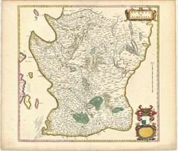 Map, Scania vulgo Schoonen, Copperplate print