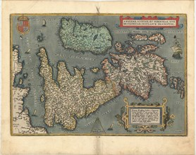 Map, Angliae, Scotiae et Hiberniae, sive Britannicar. insularum descriptio, Abraham Ortelius