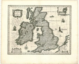 Map, Magnæ Britanniæ et Hiberniææ tabvla, Copperplate print