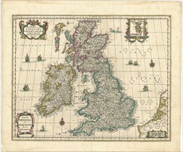 Map, Nieuwe perfecte carte van Engelant Schotlant en Ierlant, Frederick de Wit (1610-1698),