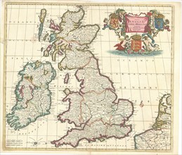 Map, Novissima et accuratissima totius Angliæ, Scotiæ et Hiberniæ tabula, Theodorus Danckerts