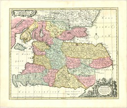 Map, Scotiæ prouintiaæ;, Copperplate print
