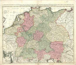 Map, S. Imperium Romano-Germanicum oder Teutschland mit seinen angrantzenden Konigreichen und