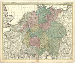 Map, Germania, Gerhard Valk (-1726), Copperplate print