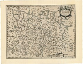 Map, Silesiæ Ducatus nova et accurata descriptio, Copperplate print