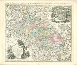 Map, Sup.s et Inferioris ducatus Silesiae in suos XVII minores principatus et dominia divisi nova