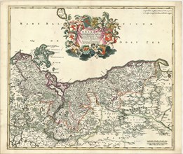 Map, Ducatus Pomeraniae tabula generalis, in qua sunt ducatus Pomeraniae, Stettinensis, Cassubiae,