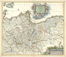 Map, Marchionatus Brandenburgensis in quo Sunt Vetus, Media Et Nova Marchia Et Ducatus Pomeraniae
