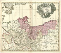 Map, Marchionatus et electoratus Brandeburgicus una et ducatus Pomeraniae; in suas subdivisi