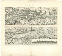 Map, Nobilissimi Albis fluvii Ostia, nec non Hamburgense et alia Territoria adiacentia, Copperplate