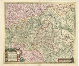 Map, Celeberrimi fluvii Albis nova delineatio, Christian Moller (1628 fl.), Copperplate print