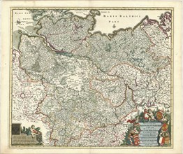 Map, Circulus Saxoniae inferioris in quo sunt ducatus Holsatiae, Mecklenburgi, Lauwenburgi,