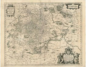 Map, Marchionatus Misniae una cum Voitlandia, Olof Hansson Örnehufvud (1600-1644), Copperplate