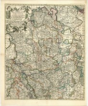 Map, S. R. I. Westphaliae circulus in omnes ejusdem subjacentes provincias exactissimè distinctus,