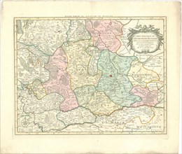 Map, Carte nouvelle de l'evesché de Munster subdivisé en ses principales iuridictions, Guillaume