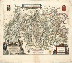 Map, Fossa Sanctae Mariae quae et Evgeniana dicitur vulgo De Nieuwe Grift, Copperplate print