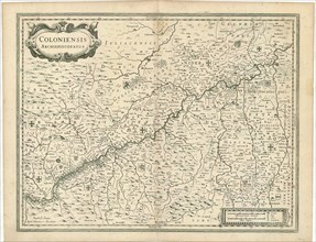 Map, Coloniensis archiepiscopatus, Copperplate print