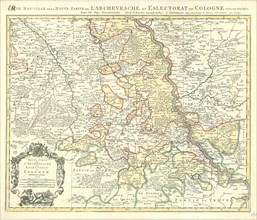 Map, Haute partie de l'archevesché et eslectorat de Cologne, Guillaume Sanson (1633-1703),