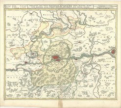 Map, Abbildung Der Welt-Berühmten Keyserlichen Frey-, Reychs-, Wahl- Und Handel-Stat Franckfurt Am