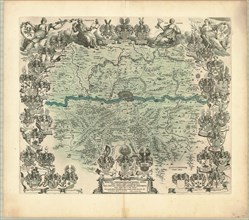 Map, Novam hanc territorii Francofvrtensis tabulam, Joan Blaeu (1598/99-1673), Copperplate print