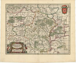 Map, Nova et accurata Moguntini archiepiscopatus delineatio, Copperplate print