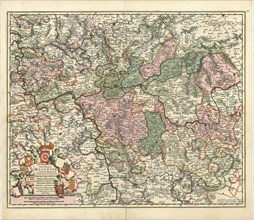 Map, Archiepiscopatus et electoratus Moguntini et adjacentium regionum, ut Landgraviatuum Hasso