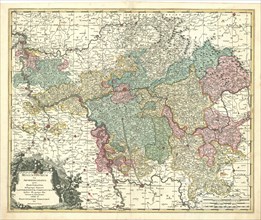 Map, Moguntinorum tam archiepiscopatus, quam electoratus reliquaeque regiones Lantgraviatuum,